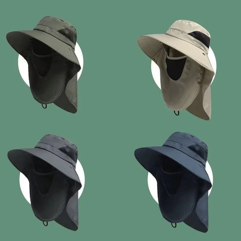 Outdoor UV Protection Bucket Hat – Sun Hat with Neck Flap for Hiking, Fishing, Camping & Outdoor Activities