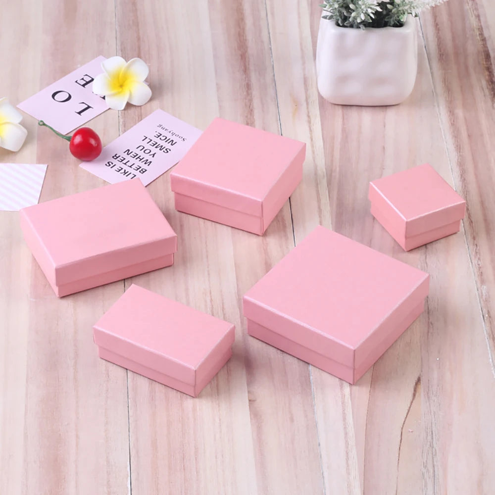 12PCS Paper Jewelry Gift Boxes for Rings, Earrings, Bracelets & Necklaces – Black & Gray Display Cases