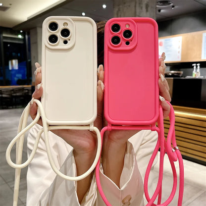 Funda Cruzada para Teléfono con Cordón Ajustable – Cubierta Protectora Suave para iPhone 17, 16, 16E, 15, 14, 13, 12, 11, X, XS, 8 Plus y SE 2022, Funda para Teléfono de Hombro con Manos Libres