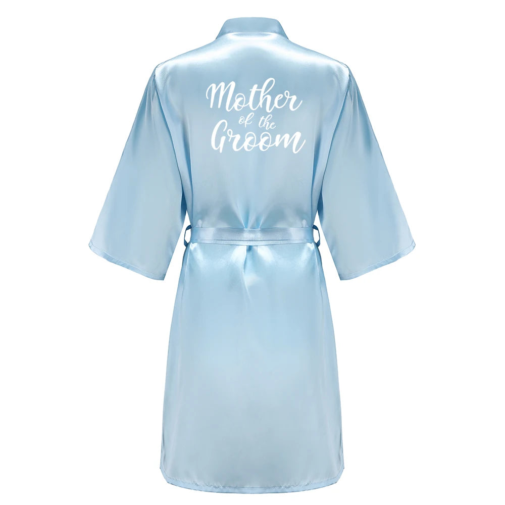 Blue Women’s Bridal Bathrobe – Bride Bridesmaid Maid of Honor Get Ready Robe Dressing Gown Gift