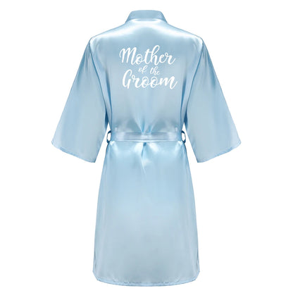 Blue Women’s Bridal Bathrobe – Bride Bridesmaid Maid of Honor Get Ready Robe Dressing Gown Gift