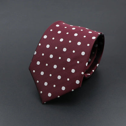 Corbata de hombre de fantasía con perro de dibujos animados, Paisley, rayas y lunares para negocios y bodas
