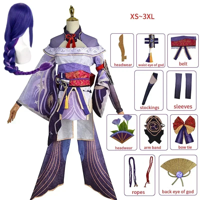 Game Impact Cosplay Wig & Costume Set – Full Anime Carnival Roleplay Outfit for Halloween, Convention & Party Wear