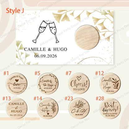 Custom Engraved Wooden Wine Stoppers with Stand & Thank You Cards – Wedding Guest Favors, Party Decor, 10–50PCS Bulk
