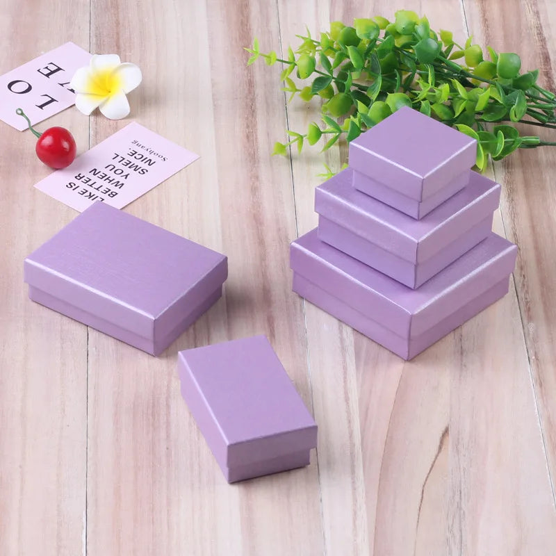 12PCS Paper Jewelry Gift Boxes for Rings, Earrings, Bracelets & Necklaces – Black & Gray Display Cases