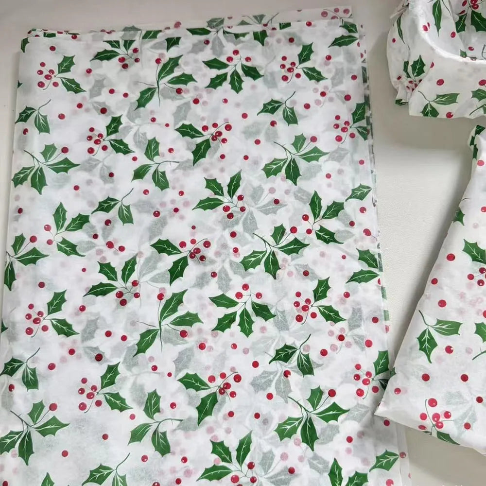 Christmas Santa Claus Bouquet Wrapping Paper – Colorful Festive Tissue Paper for Holiday Gift Wrapping, Flowers, Parties & DIY Crafts