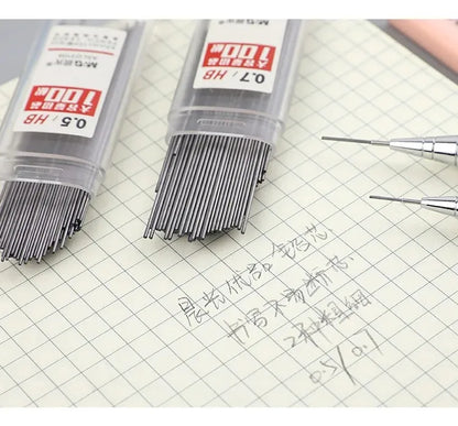 Mines de crayon mécanique 2B/HB – Recharges de graphite de 0,5 mm et 0,7 mm pour l'écriture, le dessin, l'esquisse, les fournitures scolaires et de bureau