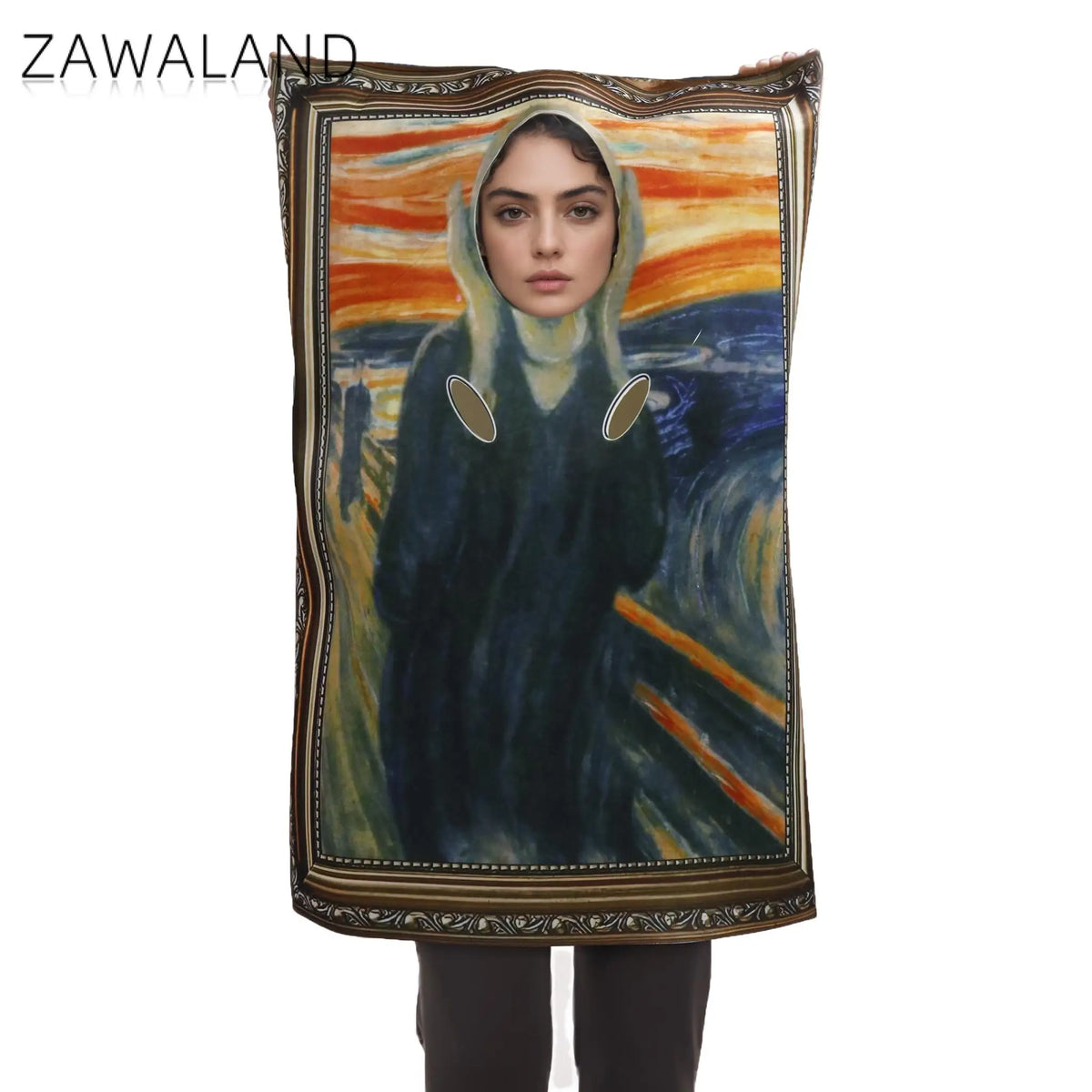 Mona Lisa & The Scream Mural Cosplay Costume – Funny Sponge Suit for Adults, Boys & Girls, Halloween, Carnival, Party & Dress-Up