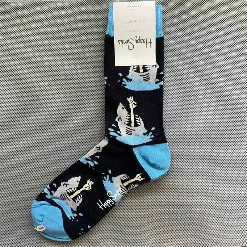 2025 Men’s Classic Crew Socks – Cotton Sports Socks for Comfortable Everyday & Athletic Wear, Sizes 41–46