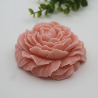 Molde de silicona grande de peonía para velas – Molde floral de rosa 3D para hacer velas, jabón, resina, yeso, hornear pasteles y manualidades de decoración del hogar