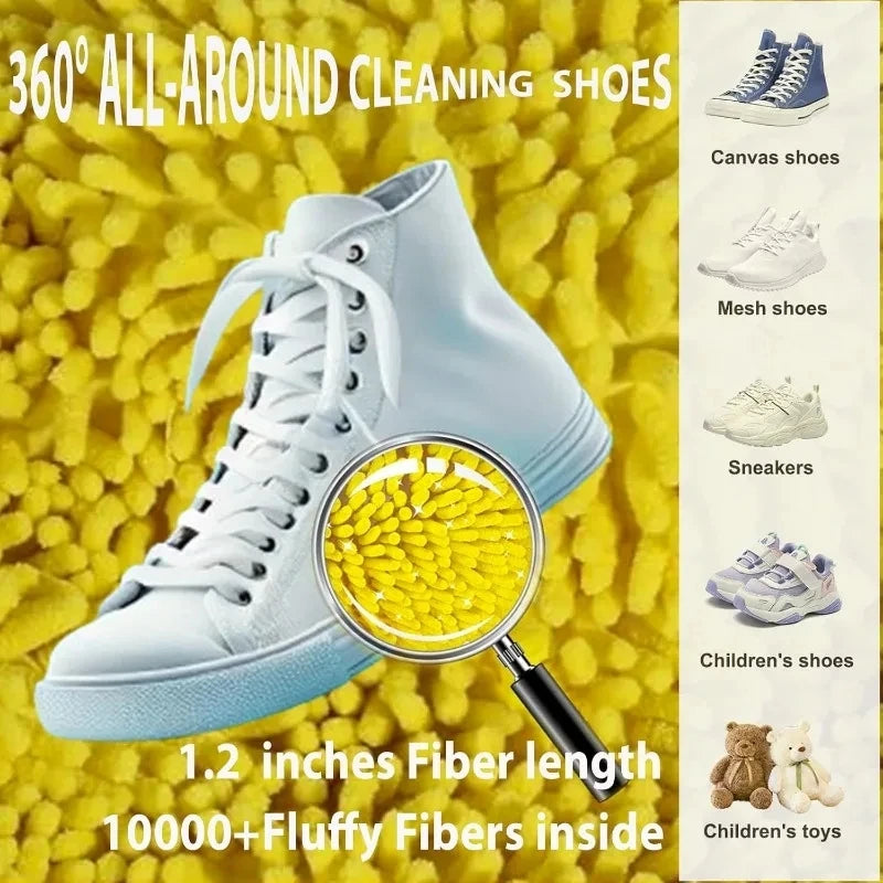 Shoe Washing Machine Bag with Cleaning Brush Set - Durable Reusable Laundry Bag for Sneakers, Running Shoes & Delicates (1, 2 or 4 Pack)