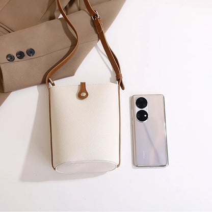 Bolso de cuero sintético suave para mujer, bandolera de gran capacidad con bolsillo para el móvil