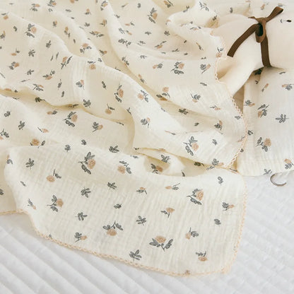 Summer Baby Muslin Blanket – Soft Newborn Swaddle Wrap Receiving Blanket for Infant Crib & Sleeping
