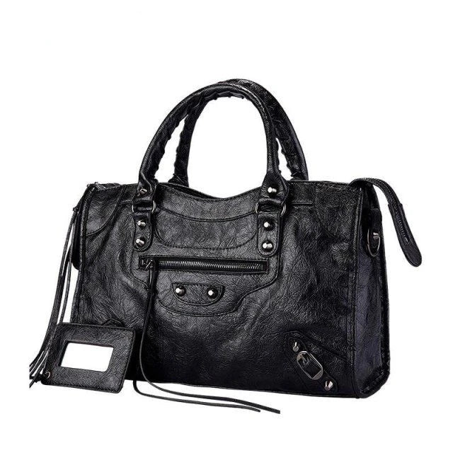 Bolso de Hombro de Motociclista Urbano para Mujer – Bolso de Mano Cruzado de Lujo de Diseñador, Bolso de Gran Capacidad de Moda Otoño Invierno 2025 para el Viaje Diario, Viajes y Estilo Casual