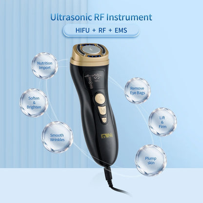 Mini HIFU Facial Lifting Device – Ultrasonic RF EMS Skin Tightening & Anti-Wrinkle Massager for Home Use