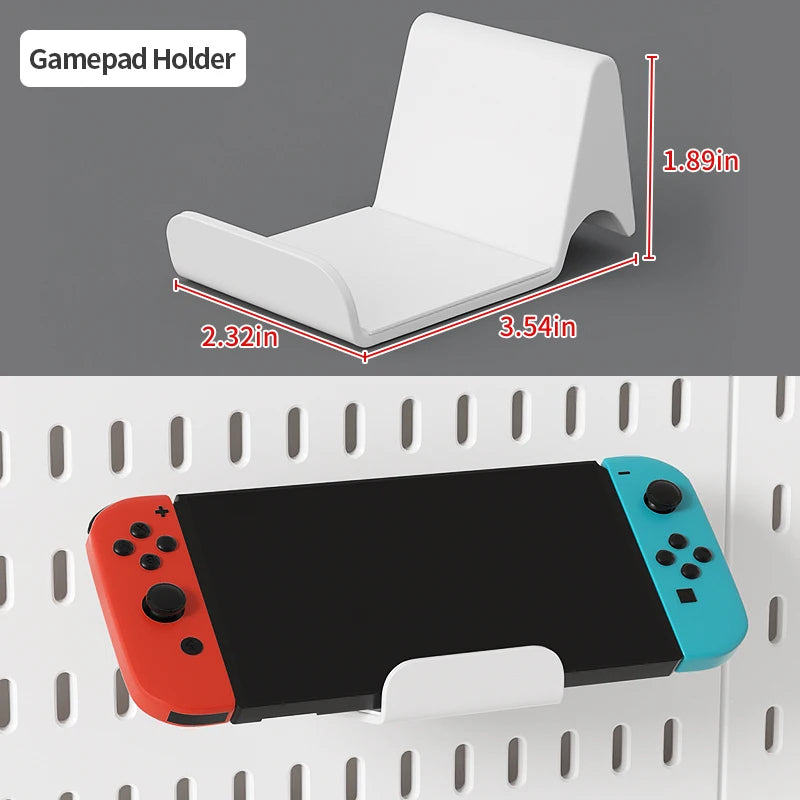 Kit de organización modular de pared con tablero perforado (Pegboard) para bricolaje – Paneles de almacenamiento colgantes sin taladro para cuartos de manualidades, oficina y organización del hogar