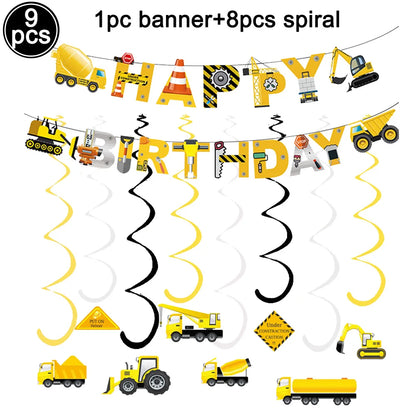 Construction Truck Slap Bracelets – Kids' Engineering-Themed Wristbands for Construction-Themed Birthday Parties, Party Favors & Goodie Bag Fillers