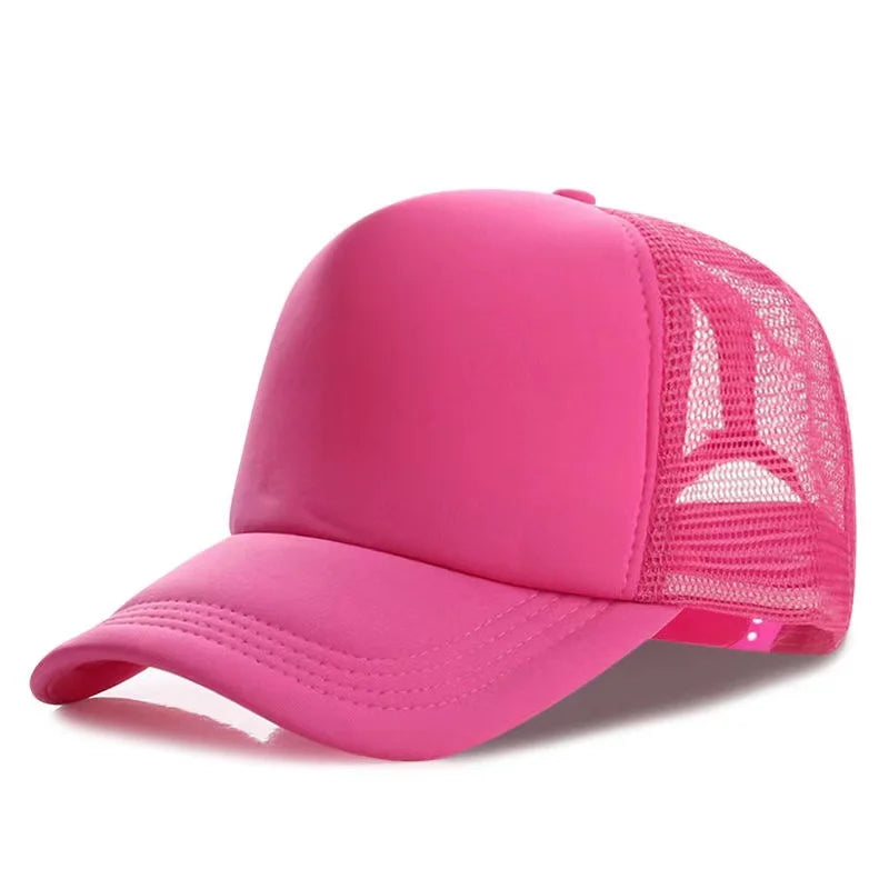 Gorra Trucker de Malla de 5 Paneles con Logotipo Personalizado – Gorra de Béisbol Ajustable para Hombres y Mujeres, Equipos Deportivos y Uso al Aire Libre en Verano