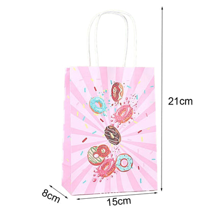 Bolsas de regalo de papel kraft de 5/10/25/50 piezas con asas – Bolsas de regalo y dulces de 10 colores para cumpleaños, bodas, baby showers y empaques de regalo