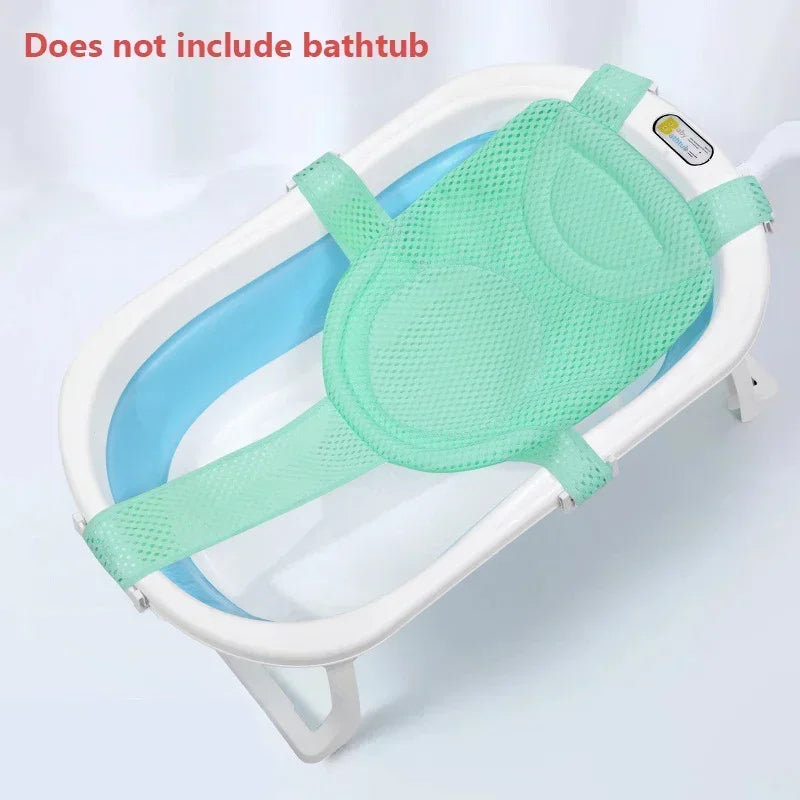 Portable Baby Bath Support Cushion – Adjustable Newborn Bathtub Pad & Foldable Infant Bath Seat