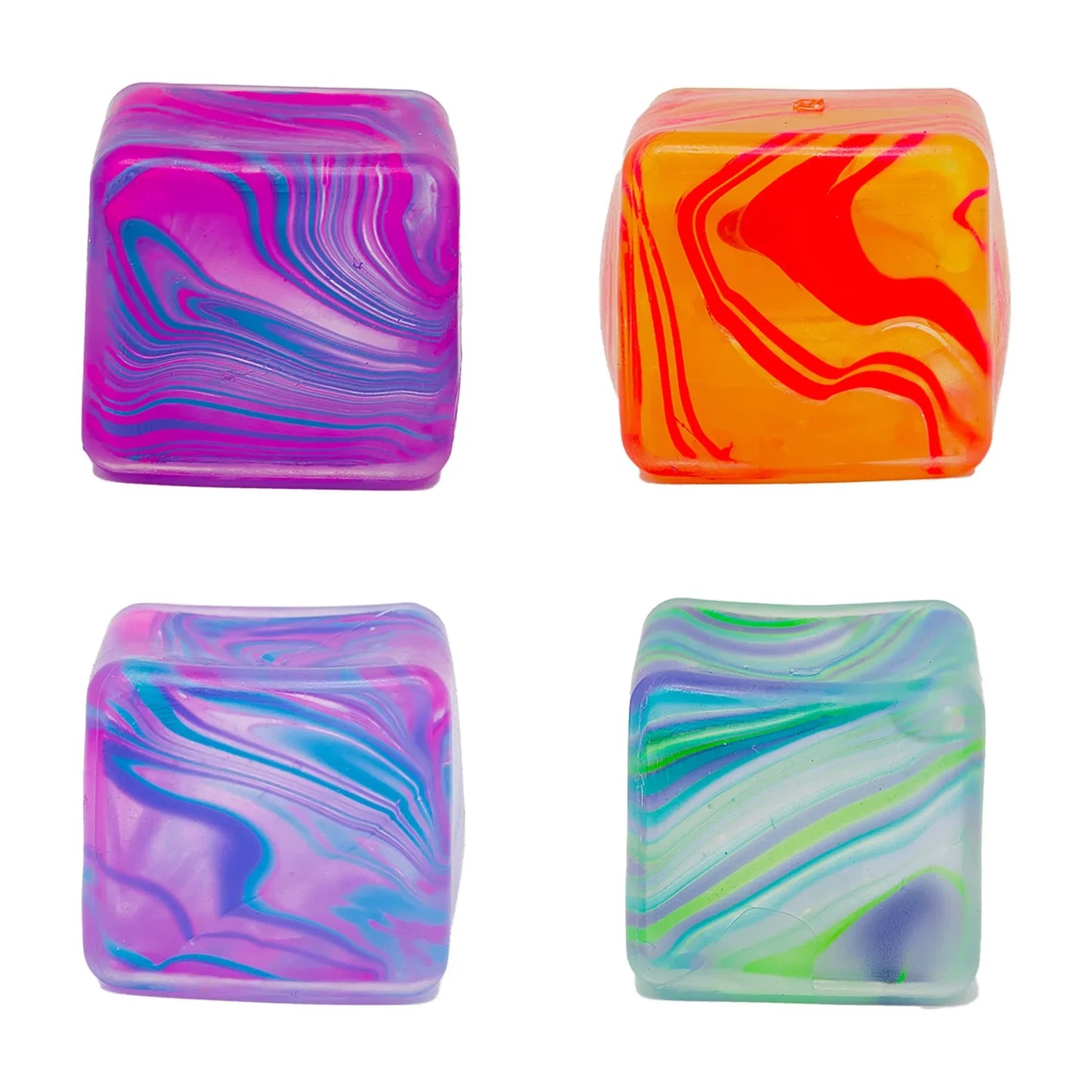 Needoh Soft Glutinous Sensory Stress-Relief Toy Cube – Gel Filled Stretchable Soft Ice Cube, Slow Rebound Fidget Toy (Blind Box Style)