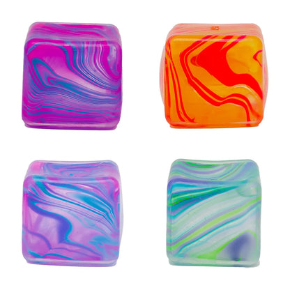 Needoh Soft Glutinous Sensory Stress-Relief Toy Cube – Gel Filled Stretchable Soft Ice Cube, Slow Rebound Fidget Toy (Blind Box Style)
