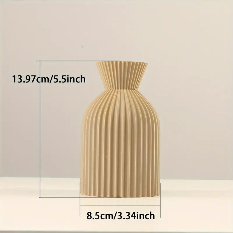 Elegant Black Decorative Plastic Vase – Modern Boho Centerpiece for Home, Office & Living Room Décor