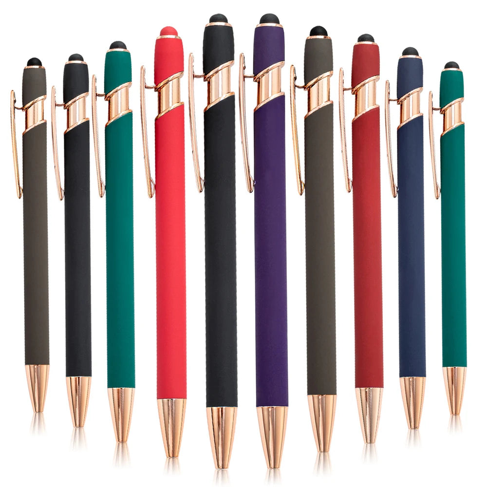 Metal Ballpoint Pen with Stylus Tip – Touch Screen Writing Pen for Office, School & Stationery, Custom Logo & Name Gift