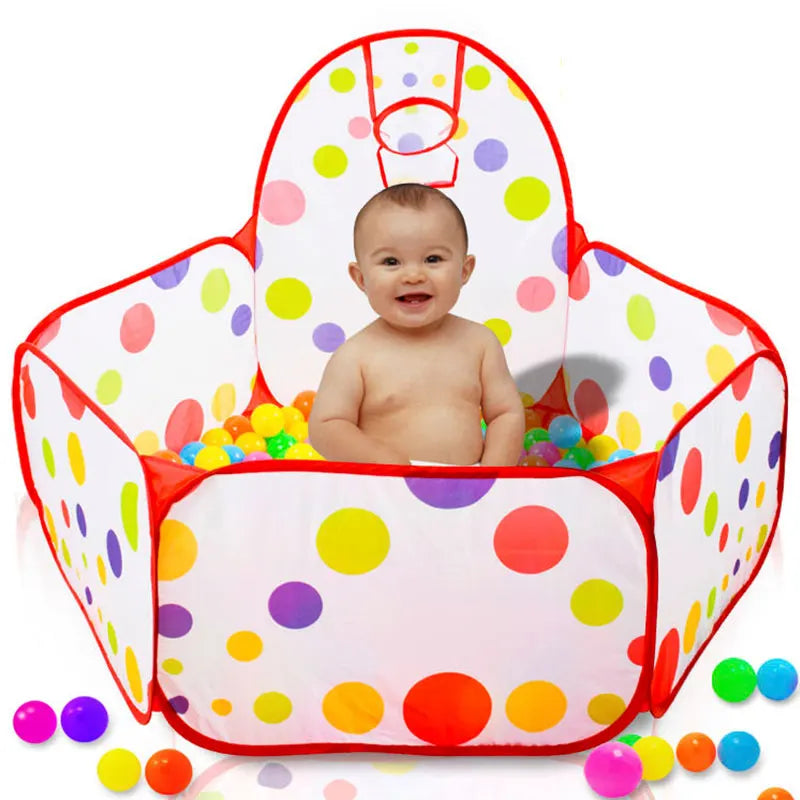 Children’s Ocean Ball Pool – 0.9M Bobo Ball Pit with Basketball Hoop Toy (No Balls Included)
