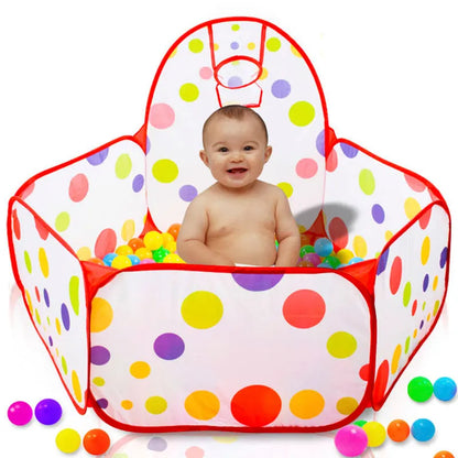 Children’s Ocean Ball Pool – 0.9M Bobo Ball Pit with Basketball Hoop Toy (No Balls Included)