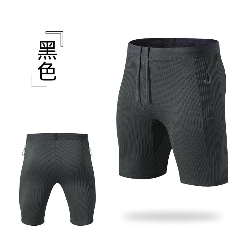 Compression Running Shorts with Pockets – Men's & Women's Gym Workout Fitness Training Sports Shorts