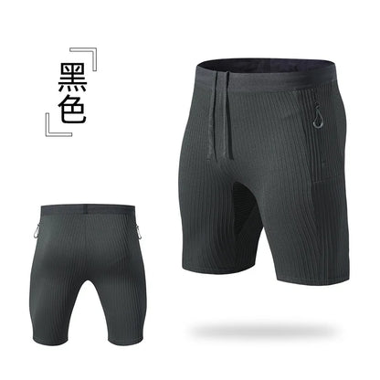 Compression Running Shorts with Pockets – Men's & Women's Gym Workout Fitness Training Sports Shorts