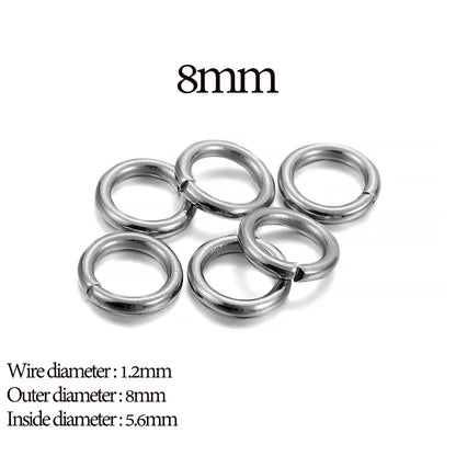 30 à 200 Anneaux de jonction fendus en acier inoxydable (3 à 25 mm) – Connecteurs à boucle ouverte pour la fabrication de bijoux, bracelets, colliers et loisirs créatifs
