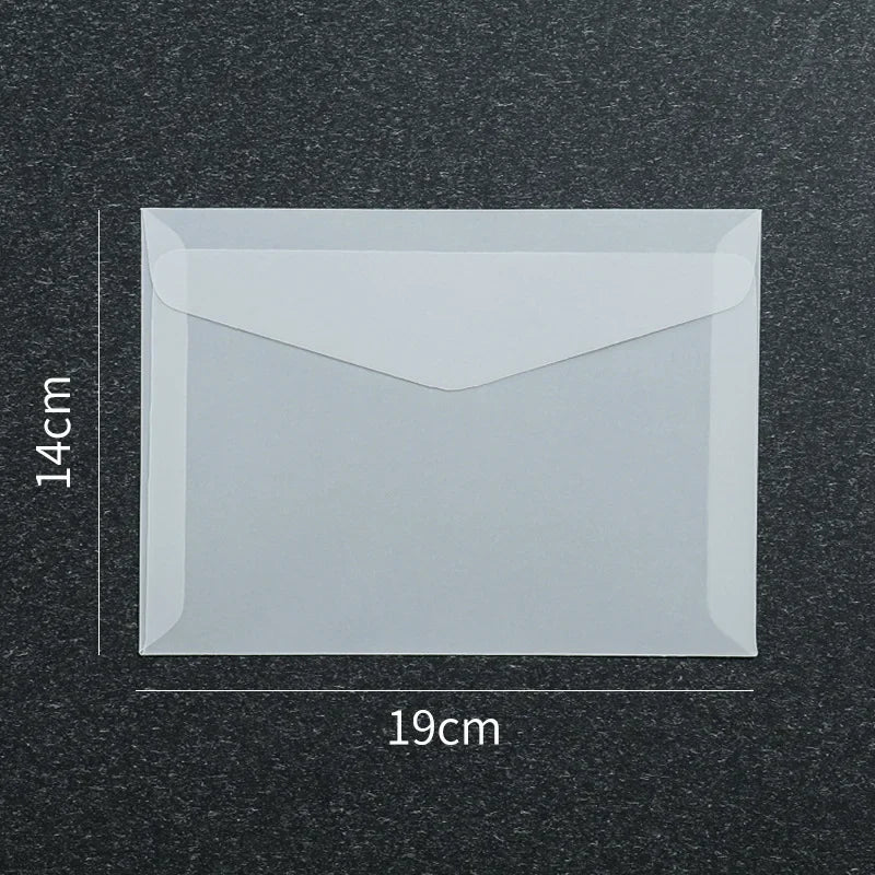 Lot de 50 enveloppes vierges translucides pour invitations, cartes postales, cartes de mariage, courriers professionnels et cartes cadeaux