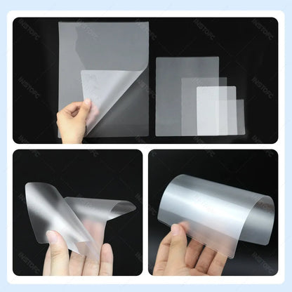 50 Sheets Laminating Film – 80 Micron PET/EVA Thermal Lamination Pouches for 3R, 4R, 5R, A6, A5 & A4, Photos, Files, Cards & Menus