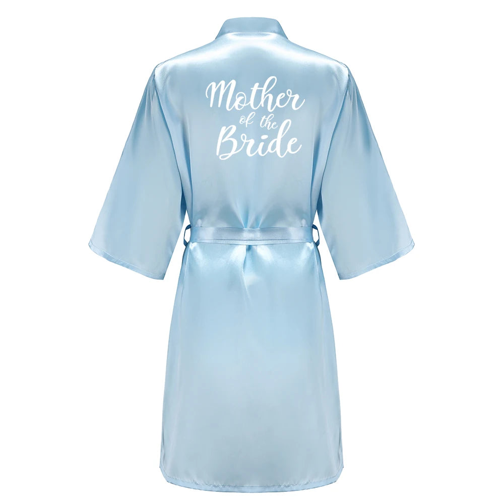 Blue Women’s Bridal Bathrobe – Bride Bridesmaid Maid of Honor Get Ready Robe Dressing Gown Gift
