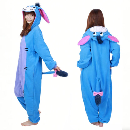 Cute Pig Animal Pajamas Onesie – Kawaii Cartoon Hoodie Jumpsuit, Soft Warm Cosplay Sleepwear for Home, Lounging & Parties