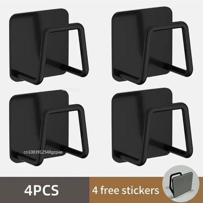 Soporte de esponja para fregadero de acero inoxidable – Estante de secado autoadhesivo para desagüe de cocina, organizador de almacenamiento de esponjas montado en la pared con ganchos para fregadero, accesorios para lavavajillas y organización de cocina