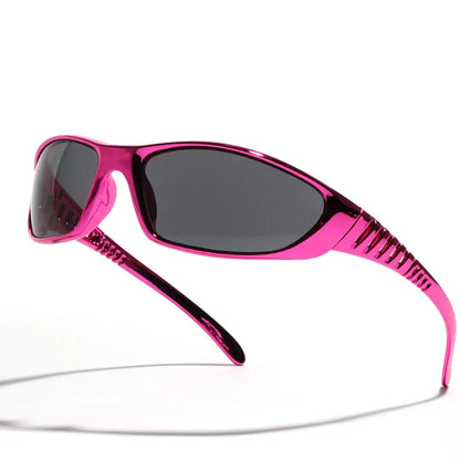 Y2K Silver Hollow-Out Sunglasses – Futuristic Metallic Fashion Eyewear for Women & Men, Trendy Tech-Inspired Shades