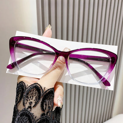 Women's Cat-Eye Myopia Glasses – Ultra-Light Near-Sight Eyewear with Anti-Blue-Light Lenses, Fashion Computer Glasses, -0.00 to -3.00 Diopter
