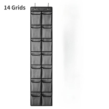 Over-the-Door Shoe Organizer - 12, 14 or 24 Pocket Hanging Shoe Storage with Large Mesh Pockets & 4 Hooks