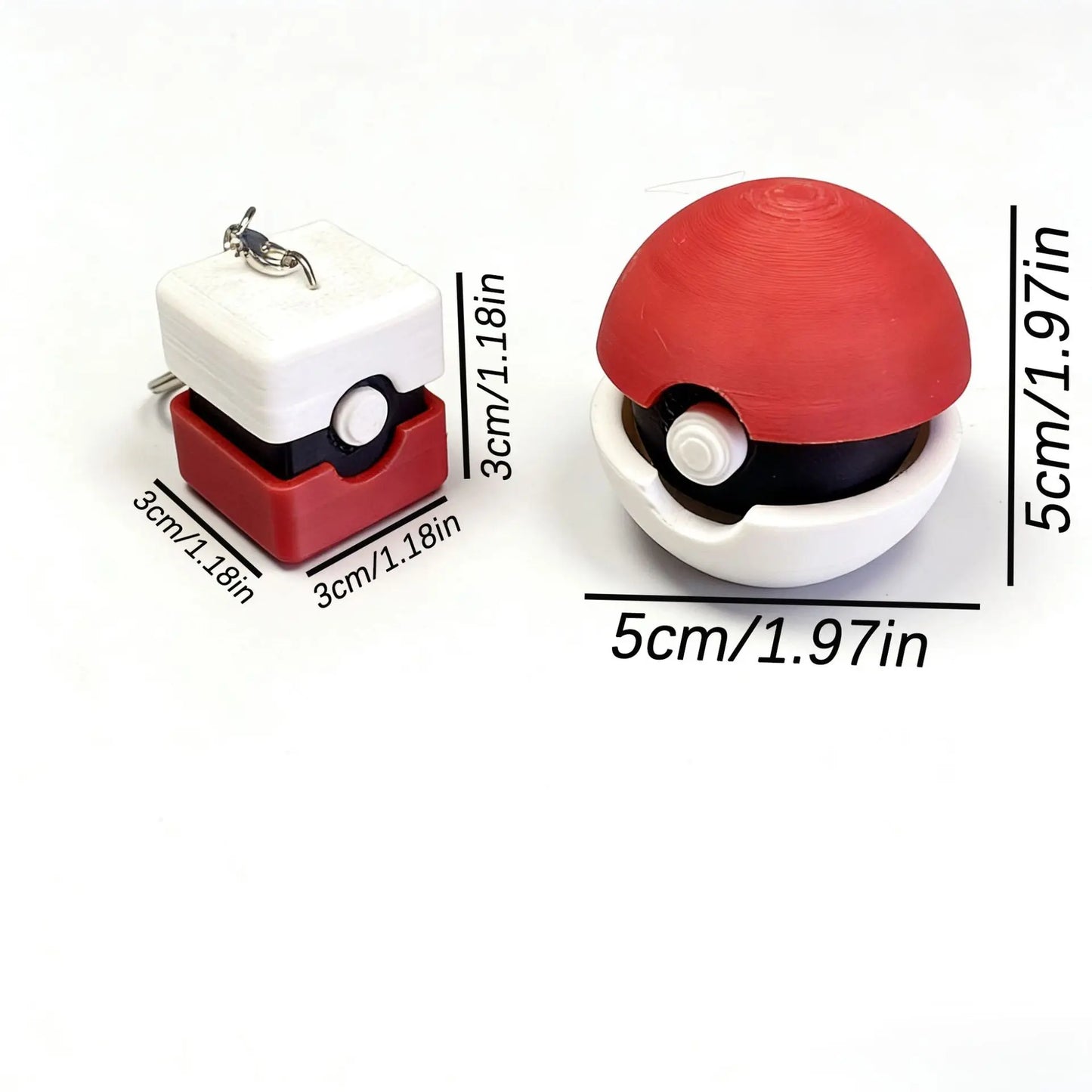 Hot Pokémon Pokéball Fidget Toy Keychain – Press Button Stress Relief Pendant Decoration