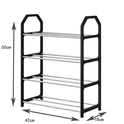 4-Tier Shoe Rack Organizer Multi-Layer Storage Shelf for Entryway, Closet & Dorm