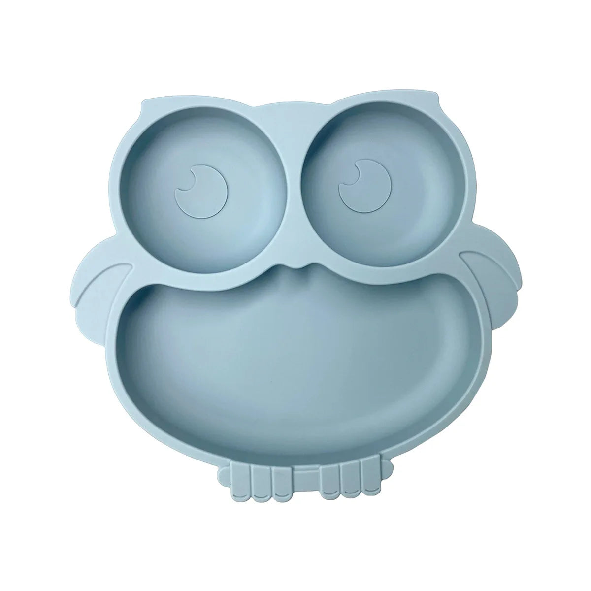 Assiette à ventouse en silicone pour bébé – Assiette repas sourire pour tout-petits avec compartiments, vaisselle pour enfants sans BPA