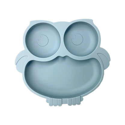Assiette à ventouse en silicone pour bébé – Assiette repas sourire pour tout-petits avec compartiments, vaisselle pour enfants sans BPA