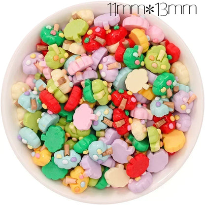 30/300pcs Mini Breloques en Résine Bonbon Fleur Amour – Mignons Accessoires de Bricolage pour Nail Art, Barrettes à Cheveux, Scrapbooking, Bijoux Faits Main et Projets Créatifs pour Enfants
