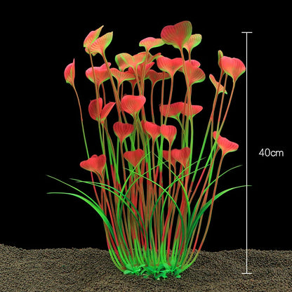 Artificial Aquarium Plants – Plastic Aquatic Underwater Plants for Fish Tank Decoration, Aquascaping & Aquarium Accessories