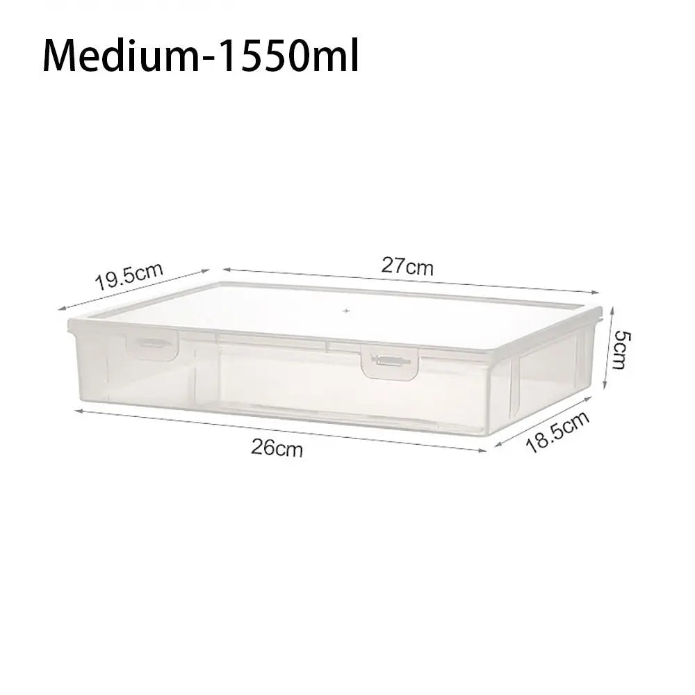Caja organizadora de plástico transparente – Contenedor portátil a prueba de polvo para documentos, papelería y accesorios