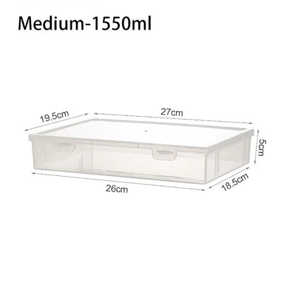 Caja organizadora de plástico transparente – Contenedor portátil a prueba de polvo para documentos, papelería y accesorios