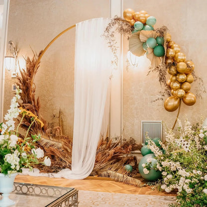 White Sheer Wedding Arch Drapes – 75cm x 6M Tulle Backdrop Fabric for Ceremonies & Parties